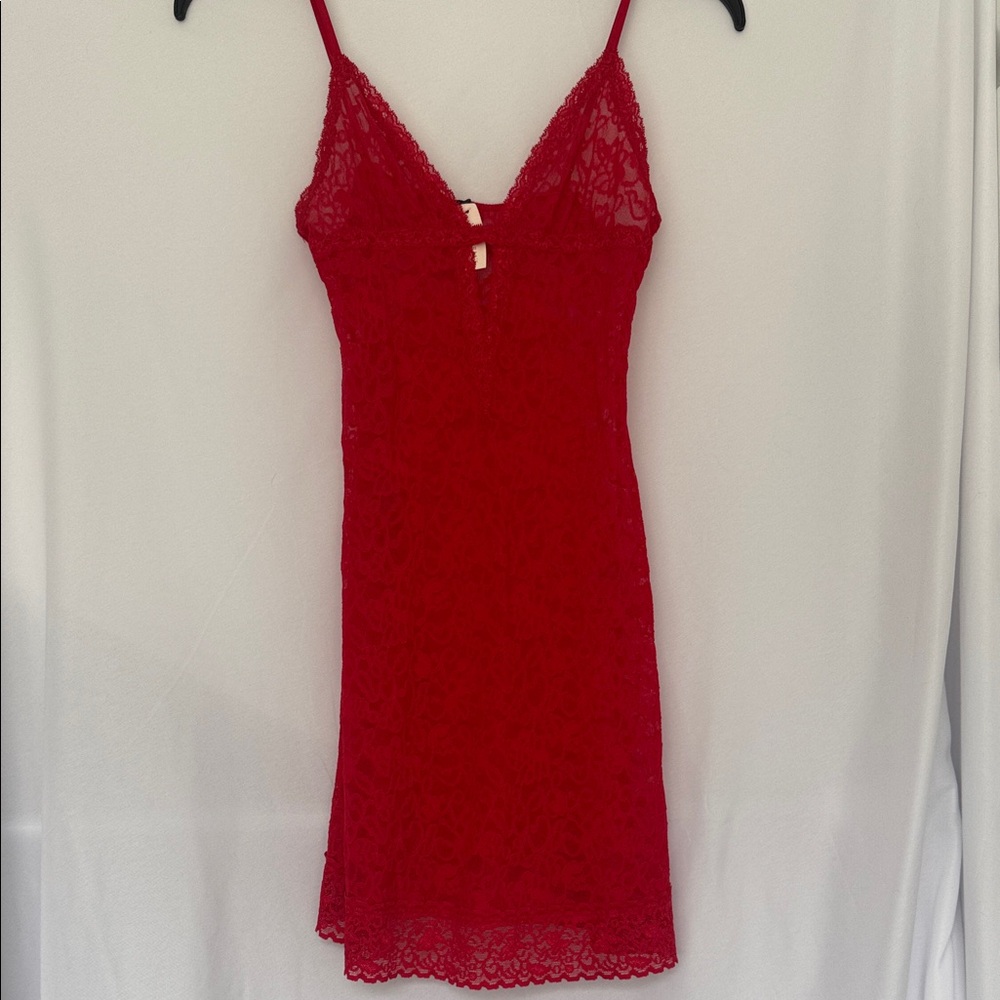 Victoria's Secret Red Lace Chemise